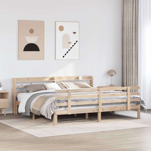  Posteljni okvir z vzglavjem 180x200 cm borovina, (21305659) Cene