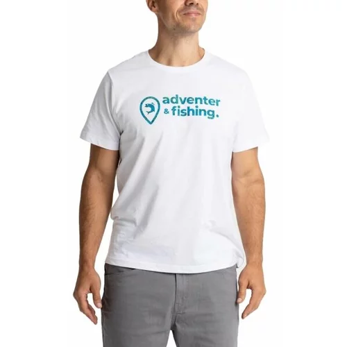 Adventer & fishing COTTON SHIRT WHITE & BLUEFIN Muška majica, bijela, veličina