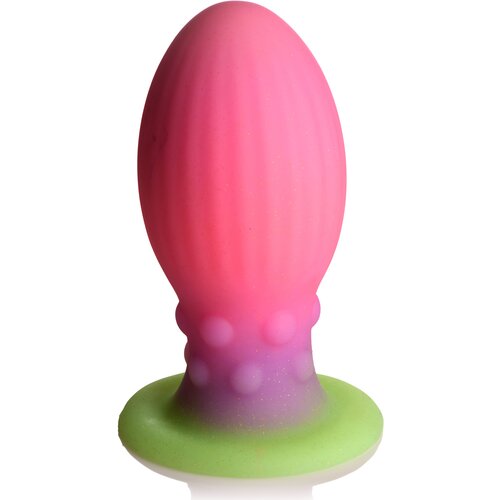 Creature Cocks XL Xeno Egg Glow in the Dark Silicone Egg Pink Slike