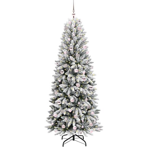 VidaXL Umjetno božićno drvce s stalakom Bijelo 78 x 78 x 210 cm Slike