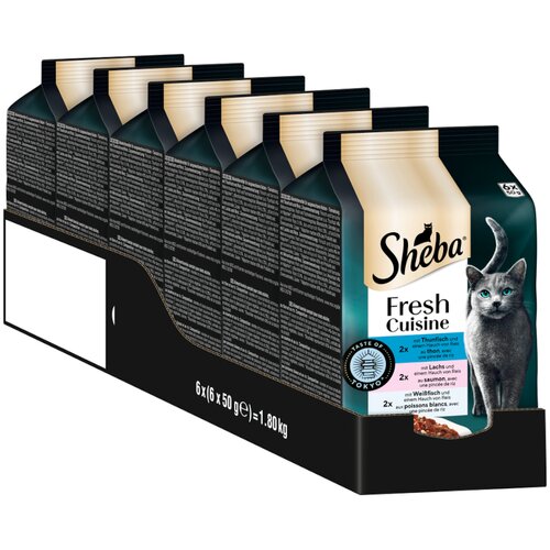 Sheba Fresh Cuisine Taste of Tokyo 6 x 50 g - Tunjevina, losos i bijela riba u umaku Cijene