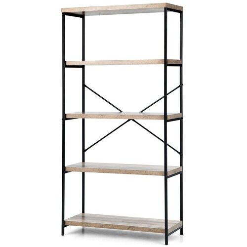 Costway 5-stopenjska industrijska knjižna omara 79 x 35 x 160 cm, (5000007185) Slike