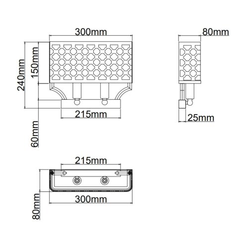 Open design OR84603 - zidno svetlo verno 2xE14/12W/230V mesing Slike