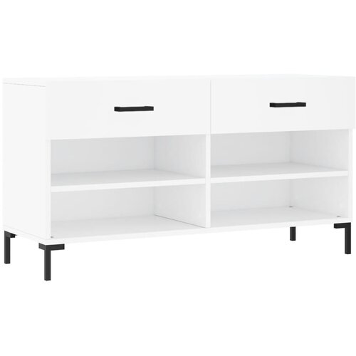 vidaXL Klop za čevlje bela 102x35x55 cm inženirski les, (20809561) Cene