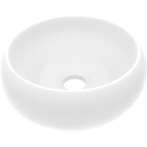 Maison Chic Razkošen Umivalnik - Kopalna umivalnik - Lavabo okrogel mat bel 40x15 cm keramičen, (21669638) Cene