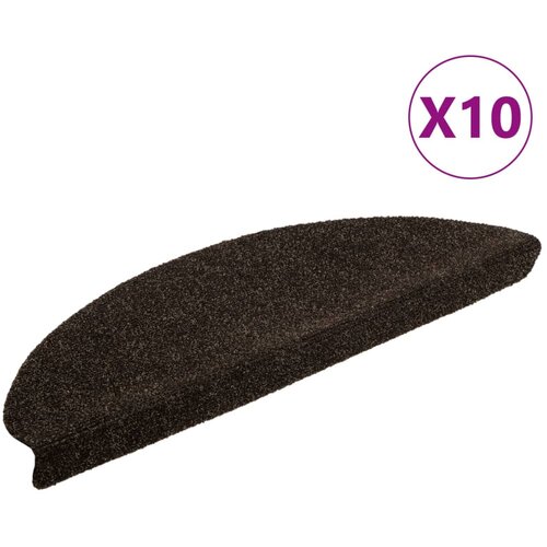 vidaXL Samolepilne preproge za stopnice 10 kosov temno rjave 65x21x4cm, (20753600) Cene