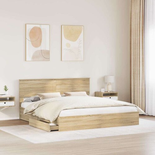  krevet s od storage sonoma hrast 180 x 200 cm konstruirano drvo Slike