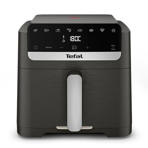 Tefal Easy Fry Mega Compact EY866HE1 fryer Single 7.5 L Stand-alone Hot air fryer Black, Silver Slike