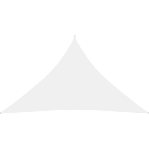 vidaXL Senčno jadro oksford blago trikotno 3,5x3,5x4,9 m belo, (20729551) Cene