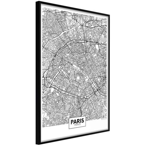  Poster - City Map: Paris 20x30 Slike