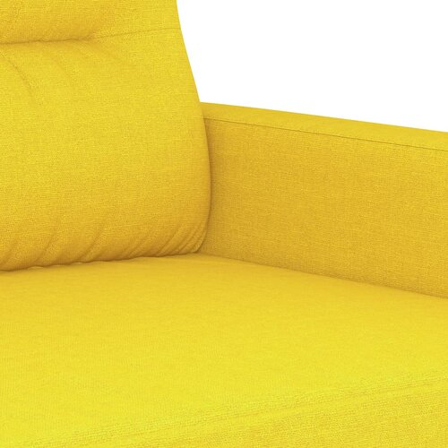  3-dijelni set sofa s jastucima svjetložuti od tkanine Slike
