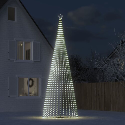vidaXL Svjetleći stožac za božićno drvce 1544 LED hladni bijeli 500 cm Cene