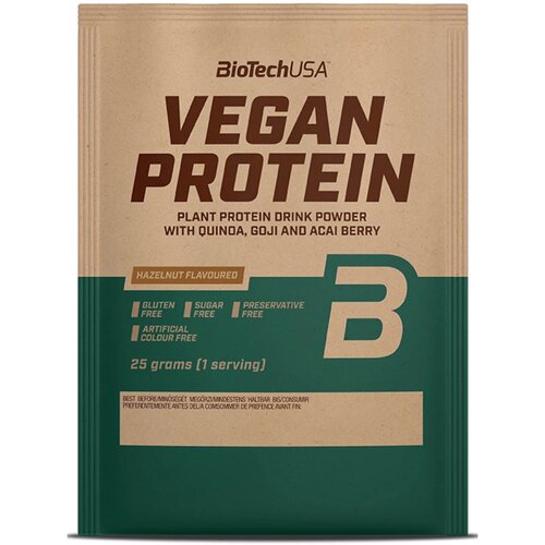 Biotechusa vegan protein - biljni proteinski prah za mišićni razvoj - lešnik 25g Cene
