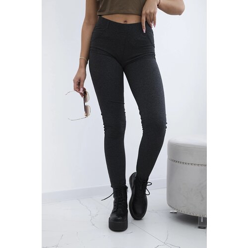 Kesi Cotton trousers with back pockets graphite Cijene