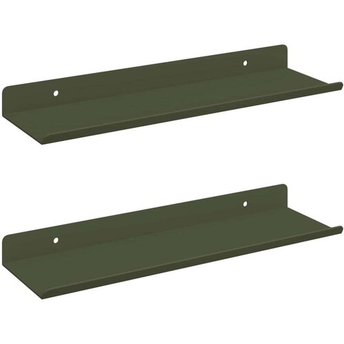  Polica na zidu Zidne 2 pcs Maslinasto zelena 30 x 9 x 2 5 cm - Maslinovo zelena 30 x 9 cm 2 Slike