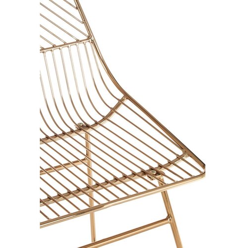 Premier Housewares Kovinski jedilni stol v zlati barvi District &amp;ndash; Slike
