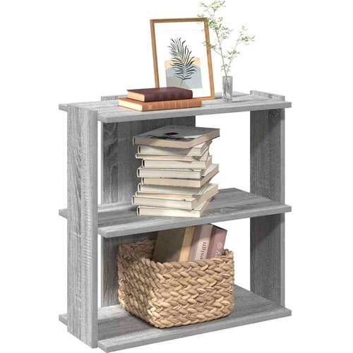 vidaXL Regal za knjige s 3 razine siva boja hrasta 60x30x60 cm drveni Cijene