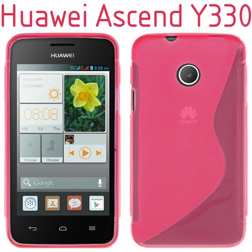  Gumijasti / gel etui S-Line za Huawei Ascend Y330 - roza Slike