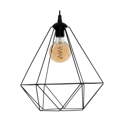  Viseća lampa BASKET 1xE27/60W/230V crna Slike