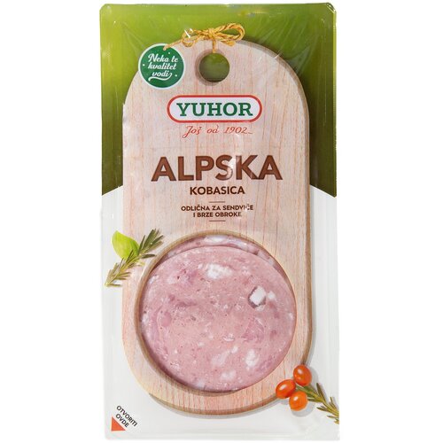 YUHOR D.O.O. Alpska kobasica slajs 100g Yuhor Cene