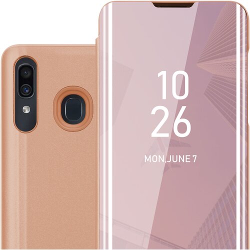 Cadorabo CARE, združljiv s Samsungom v Kunzit Pink - prozorno za za&amp;scaron;čito z ogledalom z zrcalo z funkcijo stojala 360 stopinj za&amp;scaron;čita, (20570860) Slike