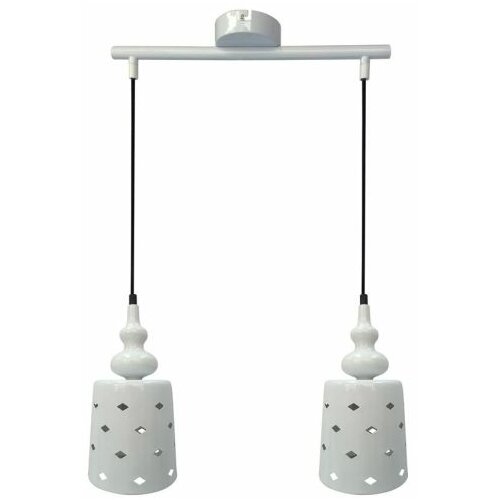 Candellux luster/visilica-HAMP viseća lampa 2X60W E27 bela Slike