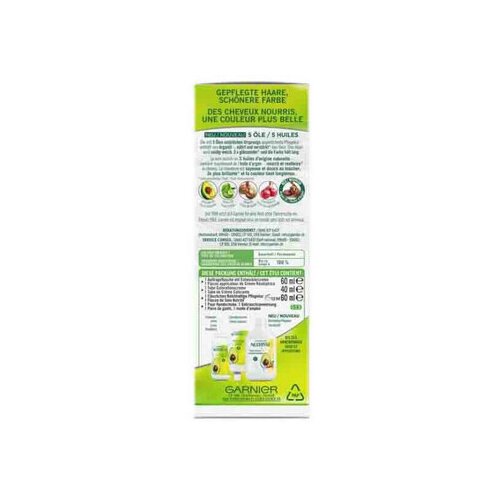Garnier Barve za lase Nutrisse Ultra Creme Permanente Haarfarbe - 3.12 Chatai Črna Slike