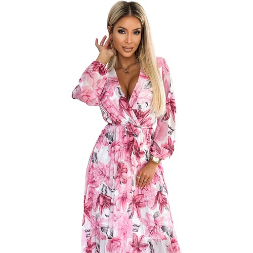 numoco basic Pleated long-sleeved midi dress Numoco Cene