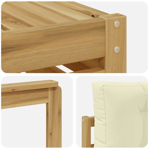  Set vanjskih sofa 7 kom. Bijela i krem Smeđa 406 x 168,5 x 73 cm Slike