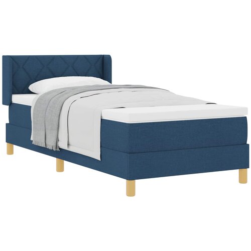 vidaXL Postelja z vzmetnico z vzmetnico Modra 200 x 100 cm Poliester, (5000127104) Cene
