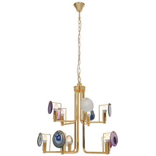 Premier Housewares Metalna viseća svjetiljka u zlatnoj boji Glamour &amp;ndash; Slike