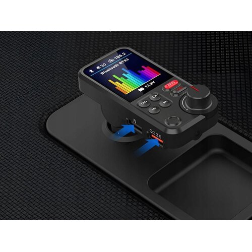  Avto bluetooth oddajnik 5.0 FM USB QC TF bas LCD 12-24V Slike