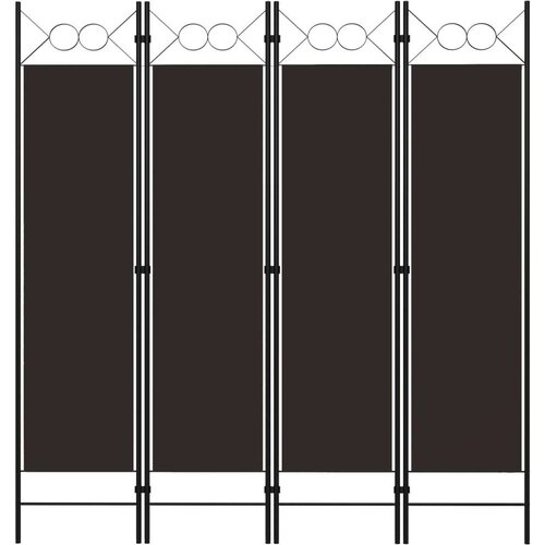 vidaXL Sobna pregrada s 4 panela smeđa 160 x 180 cm Cene