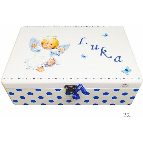  Kutija uspomena personalizirana imenom - poklon za rođenje, kr&scaron;tenje ili rođendan djeteta - 22. 20x30x10cm - 154145 Cijene