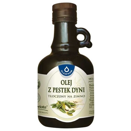 Oleofarm Bučno olje z vitaminom D, hladno stiskano (250 ml) Slike