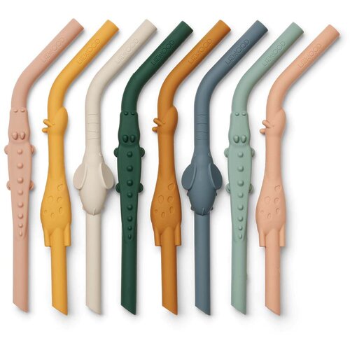 Liewood 8 dijelni set slamki od silikona carlson all together yellow mellow multi mix Slike