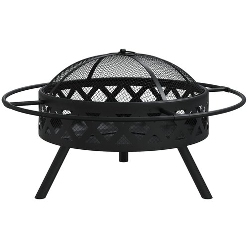  Posuda za vatru sa žaračem 70 cm XXL čelična Slike