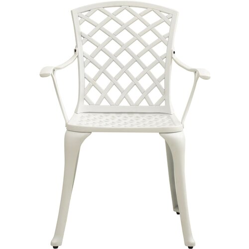  5-dijelni bistro set od lijevanog aluminija bijeli Slike