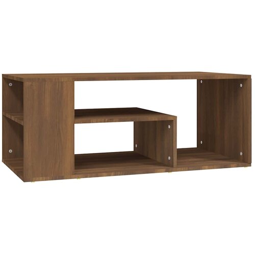  Stolić za kavu boja smeđeg hrasta 100x50x40cm konstruirano drvo Slike