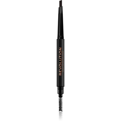 Makeup Revolution Duo Brow Definer precizna olovka za obrve nijansa Dark Brown 0,25 g Cijene