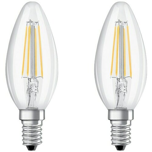 Osram led žarulja (4 w, E14, topla bijela, bez prigu&amp;scaron;ivanja, prozirno, 2 kom.) Slike
