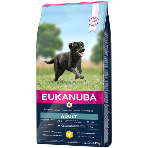 Eukanuba Adult Large Breed piščanec - Varčno pakiranje: 2 x 15 kg Cene