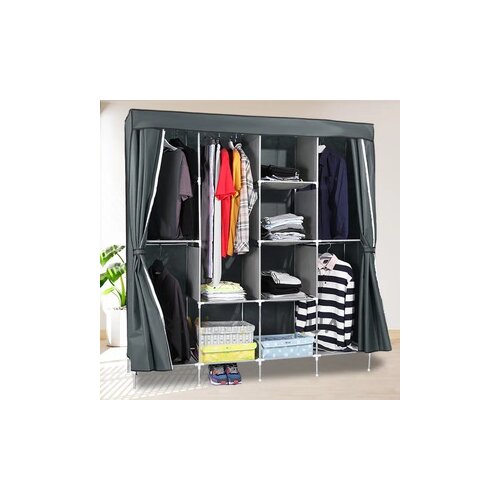  Livora prenosivi garderober 105x170cm, siva Slike