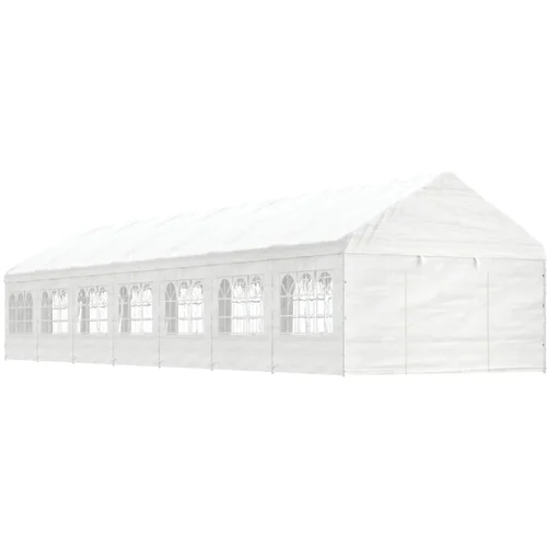 vidaXL Paviljon s streho bel 15,61x4,08x3,22 m polietilen