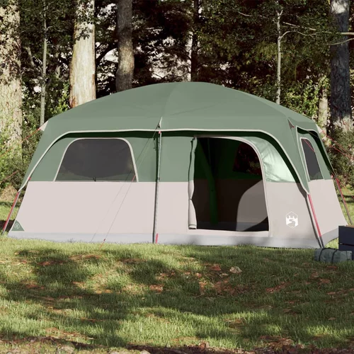  Obiteljski šator oblika kabine za 10 osoba zeleni vodootporni