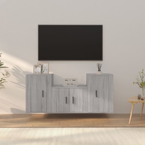 vidaXL 3-dijelni set TV ormarića boja hrasta sonome konstruirano drvo Cijene