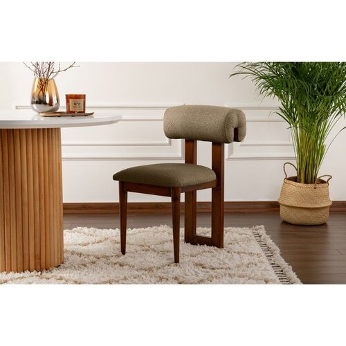 Hanah home Natura - Walnut, Green WalnutGreen Chair Set (2 Pieces) Cene