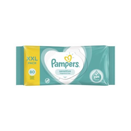 Pampers Otro&amp;scaron;ki robčki Sensitive XXL - 80 kosov Slike