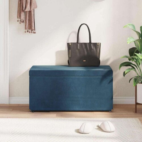  Stolica Plava 81 x 41 x 40 cm Svileni i Fino Radeći Drvo - Plava 80 cm Bar&amp;scaron;un Slike