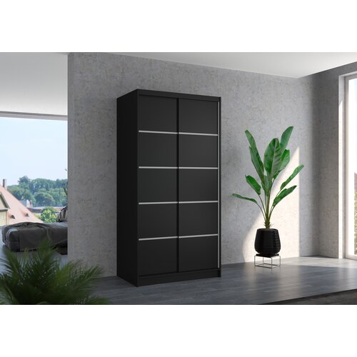 ADRK GARDEROBNA OMARA RIVA 100 CM (VEČ BARV)-Črna Cene